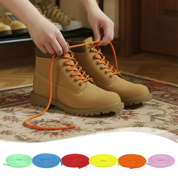 Viflosae Shoelaces for Sneakers Shoe Strings Round Shoelaces 5mm Wide Shoe Laces for Sneakers Boots Hiking Athletic Shoes Sport Footwear Strong Replacement Shoelace for Outdoor Activities