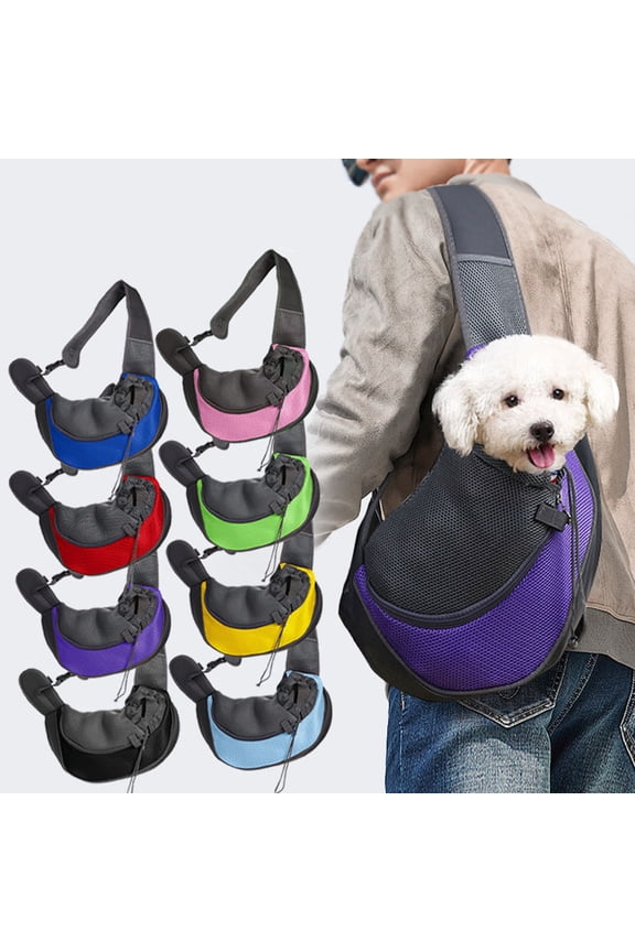 Shoulder Bags for Women Sling Bags Small Pet Dog Sling Carrier Breathable Mesh Travelling Pet Hands- Sling Bag Adjustabled Padded Strap Front Pouch Shoulder Bag for Dogs Cats