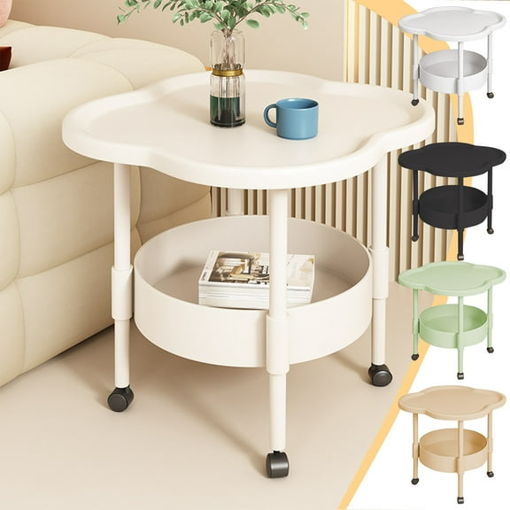 Viflosae Side Table Bed Side Tables Bedroom Wheeled Mini Table Easy Small Apartment Bedside Table Small Table