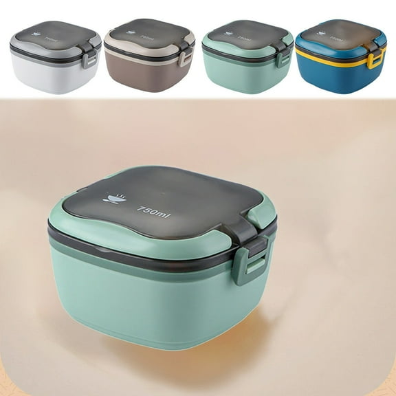 Viflosae Small Lunch Box Lunchbox Lunch Box 750ml Bento Lunch Box for Home Lunch Containers for Adults Leak Proof Microwaveable Feature Plastic Material