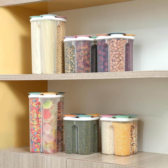 Viflosae Small Storage Box Storage Sealed Plastic Compartmental Storage Container for Kitchen Use Suitable for Household Food Storage and Organization