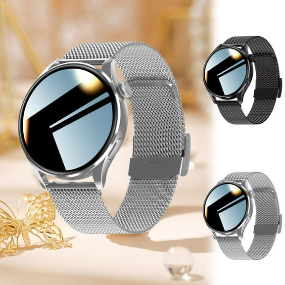 Viflosae Smartwatch for Men Women Bluetooth Calling IP67 Waterproof Touchscreen Fitness Tracker Sleep Monitor Heart Rate Stainless Steel Band Sports Watch Activity Tracker Health Monitor