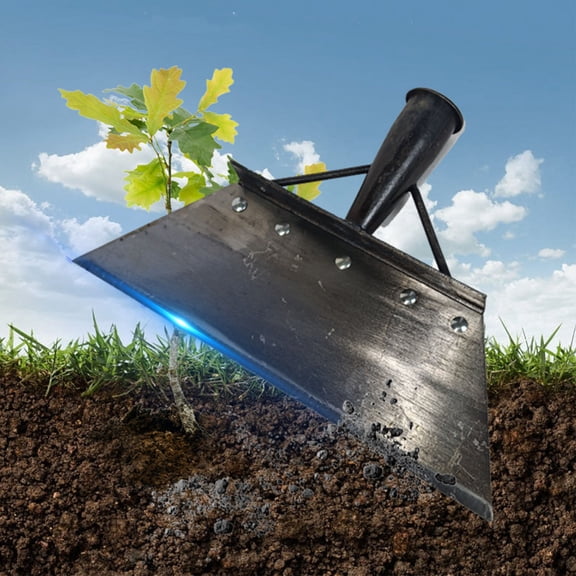 Viflosae Snow Plow Snow Shovel Multi Functional Garden Cleaning Shovel Flat Shovel for Landscaping Garden Scraper Shovel All Steel Weeding Planting Farm Shovel for Outdoor Garden Grass Camp