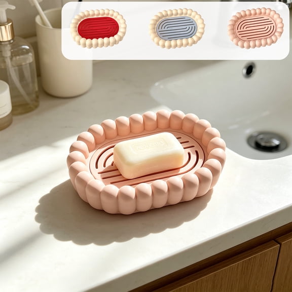 Viflosae Soap Bar Holders Shower Soap Dishes Cloud Shape Double Layer Soap Dishs Selfs Draining Soap Tray for Bathroom Kitchen Counter Keep Soap Dry and Clean