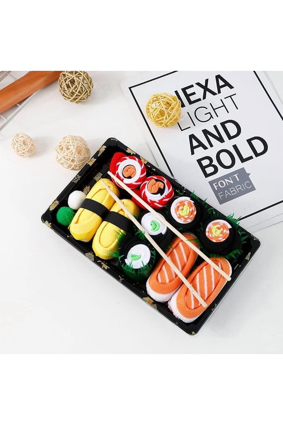 Sock Men’s Socks Sushi Salmon Socks High Socks Box Set Spring and Summer Export Long Socks for Cold Weather and Warmth Retention