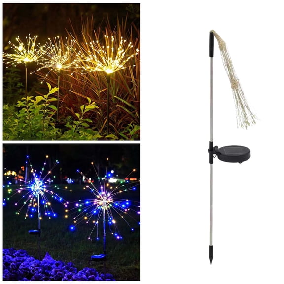Viflosae Solar Lights Garden Solar Lights Solar Waterproof Fiber Optics Garden Stake Light Outdoor Lawns Lamp for Yard Pathways Spring Decor