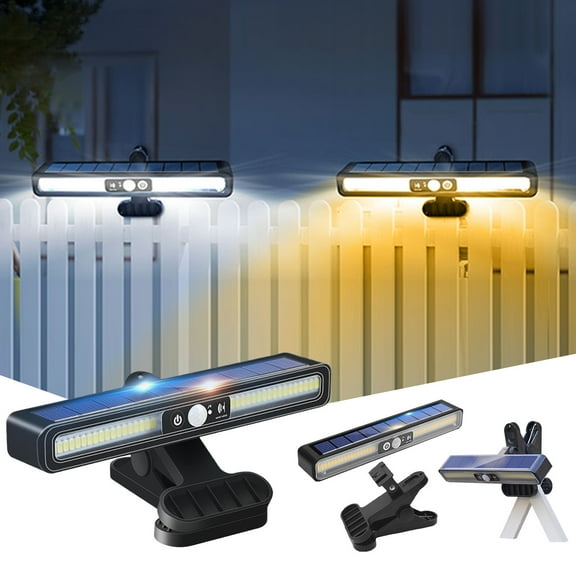 Viflosae Solar Lights Outdoor Waterproof Solar Outdoor Lights with 3 Working Modes Solar Clip Lights-Solar Security Lights Solar Motion Sensor Lights Wireless IPX4 Outdoor Lights Garden