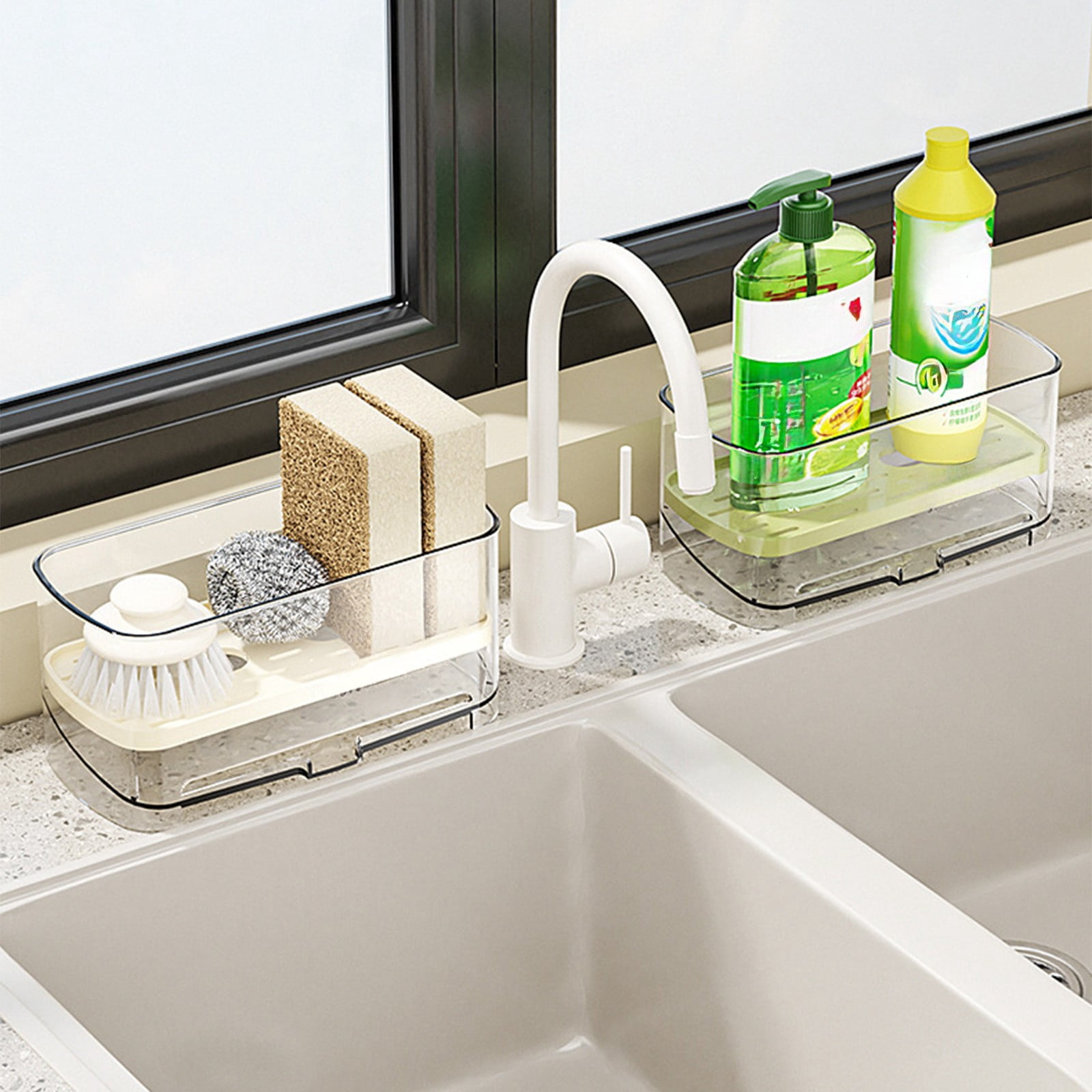 Spon Rack Kitchen Viflosae Sponge Holders for Kitchen Sink Kitchen Caddy Sink Organizer ...
