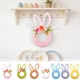 thumbnail image 1 of Viflosae Spring Door Decor Wreaths Easter Bunny Shaped Wreath Suitable for Front Door Hanging Window Display Or General Easter/spring Decoration Features Bunny Ear, 1 of 7