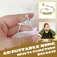 thumbnail image 1 of Viflosae Stackable Rings Women Rings Coil, Beads Rotate Freely-Adjustable Knitting Loop Crochet Loop, 1 of 8