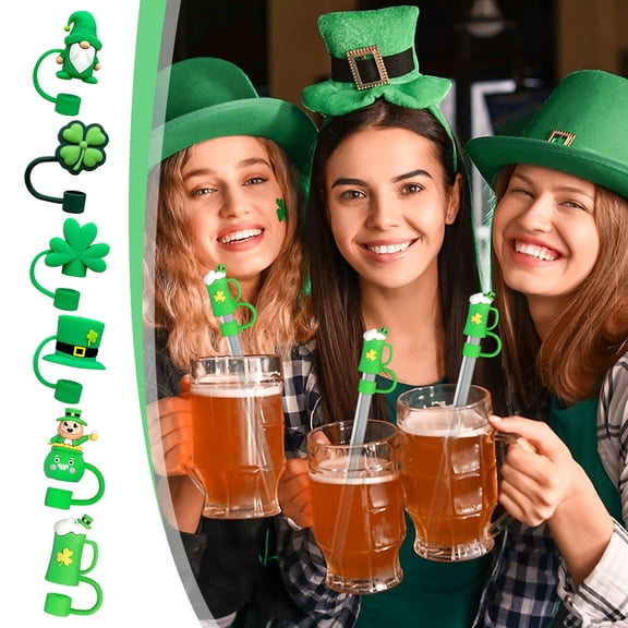 Viflosae Straw Topper Straw Covers St Patricks Day Table Decor St. Patrick's Day Straw Straw Plug