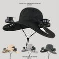 thumbnail image 1 of Viflosae Sun Hat with Solar Powered Fans Hat with Fans Outdoor Wide Solar Fan Sun Hat for Men and Women with 2 Fans Fishing Hat, 1 of 10