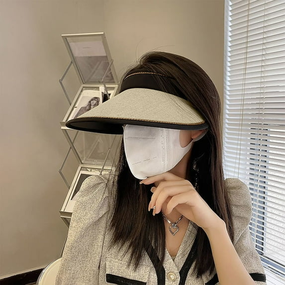 Viflosae Sun Hats for Women/Men Summer Sun Hat Fashion Sports Sun Hat Absorb Sweat And Breathable Hollow Top Hat Trendy Design Foldable Storage Compact And Portable