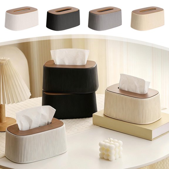 Viflosae Tissue Holder Tissue Box Cover Elastic Tissue Box European-Style Concise Personalized Desktop Tissue Box Living Room Tissue Box