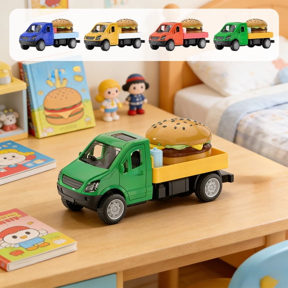 Viflosae Toddler Cars Car Toys Simulation Burger Car Toy Funny Model Vehicle Gift