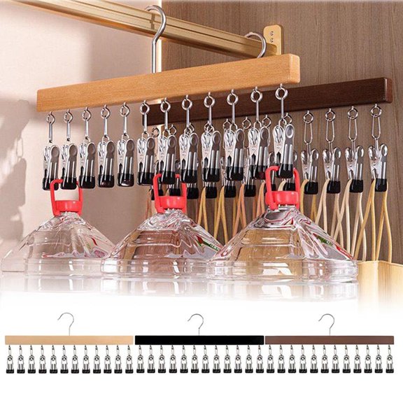 Viflosae Towel Hooks Over the Door Towel Rack Sock and Underwear Storage Hat Storage Wonder Baseball Cap Hanging Home with Hooks Multiple Clips Baseball Cap Organizing Rack Random Color