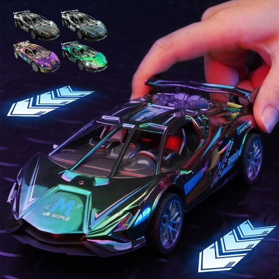 Viflosae Toy for 4 Year Old Boy Teenager Gifts Children's Audio Visual Sports Car Sound Effects Cool Racing Boys and Girls Gift Simulation Model Car Toys Woman Christmas Gifts
