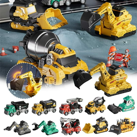 Viflosae Toy Cars Car Toy Beach Toy Kids Mini Toys Inertial Car Toy Cars Toys Mini Engineering Car Toys Pushdozer Toy Kids Car Toy Beach Toy for Kids Engineering Vehicle Toy Car