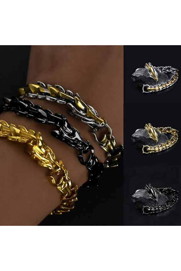 Toy Gift for 6 Year Old Boy Christmas Stocking Stuffers Punk Hip-hop Men's Bracelet Link Chain Bracelet Jewelry Gifts for Men Colorful & Eye-Catching