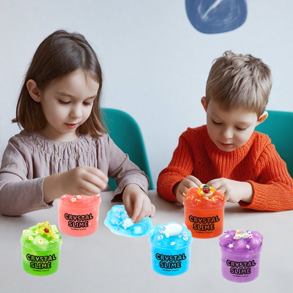 Viflosae Toys Age 5-7 Christmas Gifts for Girls 70ml Fruit Crystal Mud Colored Clays Toy DIY Noodles Mud Creatives Handmade Clays Gift for Anniversary, Birthday, Christmas