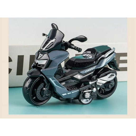 Viflosae Toys for Ages 2-4 Motorcycle Model Toy Mini Alloy Metal Die-casting Motorcycle Model Black Motorcycle Model Toy Sports Motorcycle Racing Model Boy Series Gift Toys for Ages 8-13