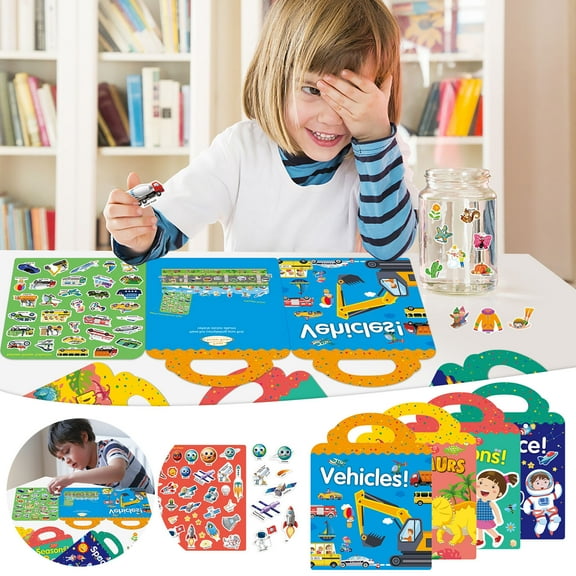 Viflosae Toys & Games Girls Teen Christmas Gifts Holiday Treats Children's Stickers Activity Books Children's Guide Stickers Kids Learning Educational Toy Sticker