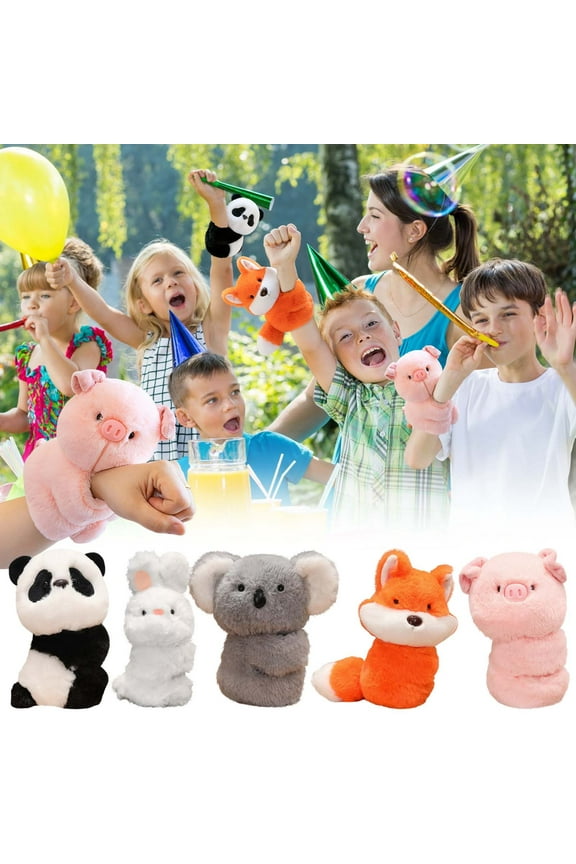 Toys for Kids 8-12 Stuffed Animals Slap Bracelets Plush Animals Snap Bracelets Cute Wrist Slap Toy Wrist Animals Wrist Slap Bracelet Wrist Toy for Kids Boys Girls Birthday