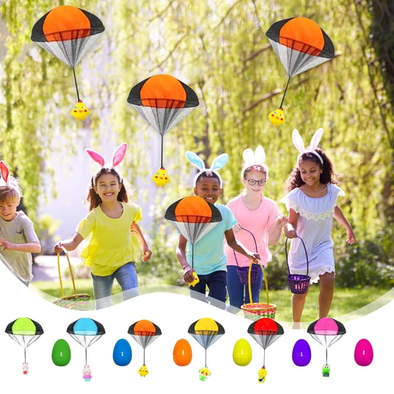 Viflosae Toys for 5 Year Old Boy Girls Gifts Age 6-8 Easter with Parachute Children's Toy Throwing Stuffing