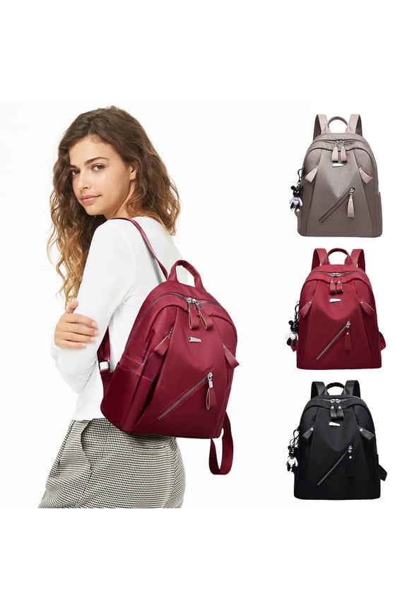 Travel Backpack Back Packs Shoulder Bag for Women Fashion Polyester Cloth Tote Medium School Students Schoolbag Backpack Lightweight Travel Purse Versatile Everyday Casual Bag