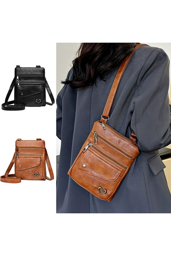 Brown Shoulder Bag Small Sling Bag for Women Large Screen Cell Phone Bag Soft Leather Small Backpack Shoulder Crossbody Bag Outdoor Leisure Travel Coin Bag