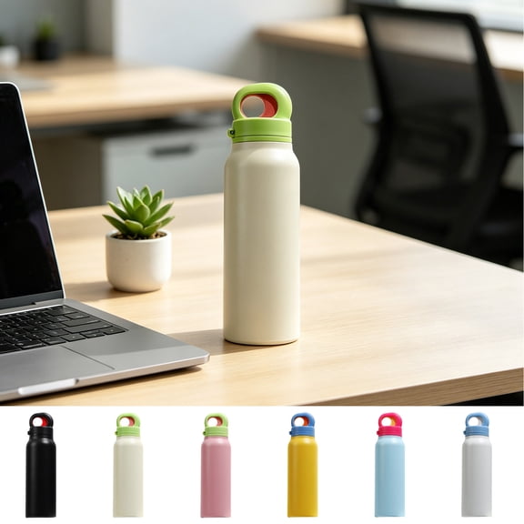 Viflosae Tumbler Travel Cup 750ml Stainless Steel Insulated Cup Coffee Mug Portable Outdoor Sports Water Bottle Large Capacity with Handle and Lid
