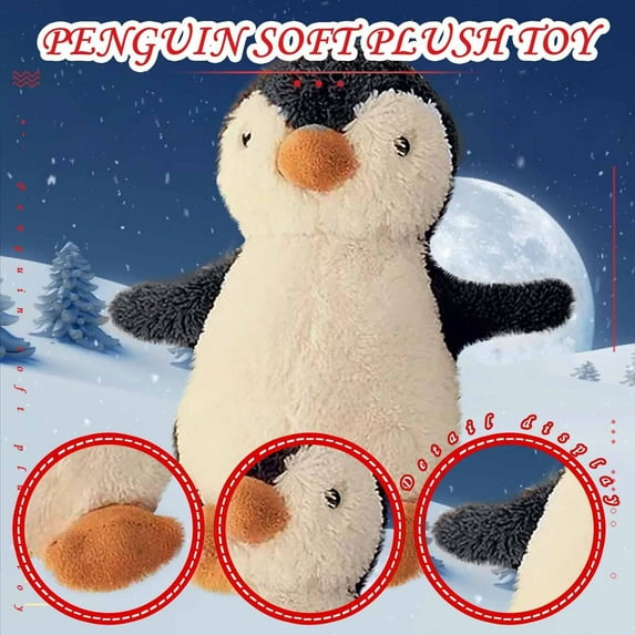 Viflosae Utral Soft and Comforting Weighted Stuffed Animals Penguin Doll Cute Penguin Baby Children's Plush Toys Appease Ragdoll(35cm) as a Gift Stuffed Animals