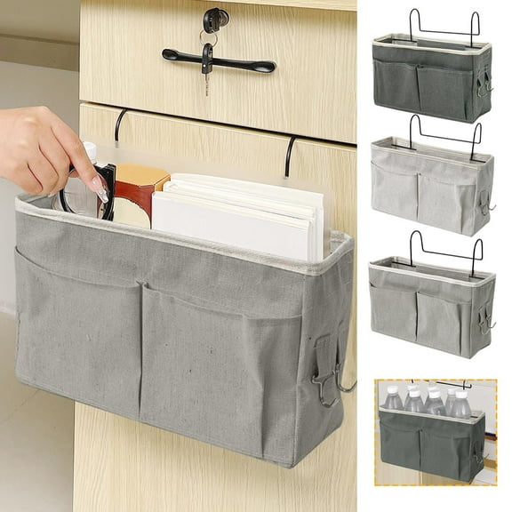 Viflosae Wall Shelves Wall Shelves for Living Room Hanging Basket Bedside Shelf Fabric Bedside Hanging Bag Upper Bunk Bed Storage Shenanigans