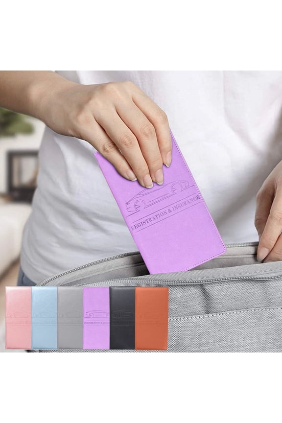 Wallets Purses for Women Multi Functional Driver's License Package Car Identification Card Package Wallet Male and Female Waterproof Scratch Demagnetization Res