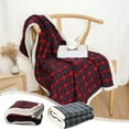 thumbnail image 1 of Viflosae Warm Blanket Throw Blankets Small Gifts for Women Lamb Wool Blanket Checked Printed Nap Blanket Winter Office Nap Conditioning Quilt for Car and Travel, 1 of 8