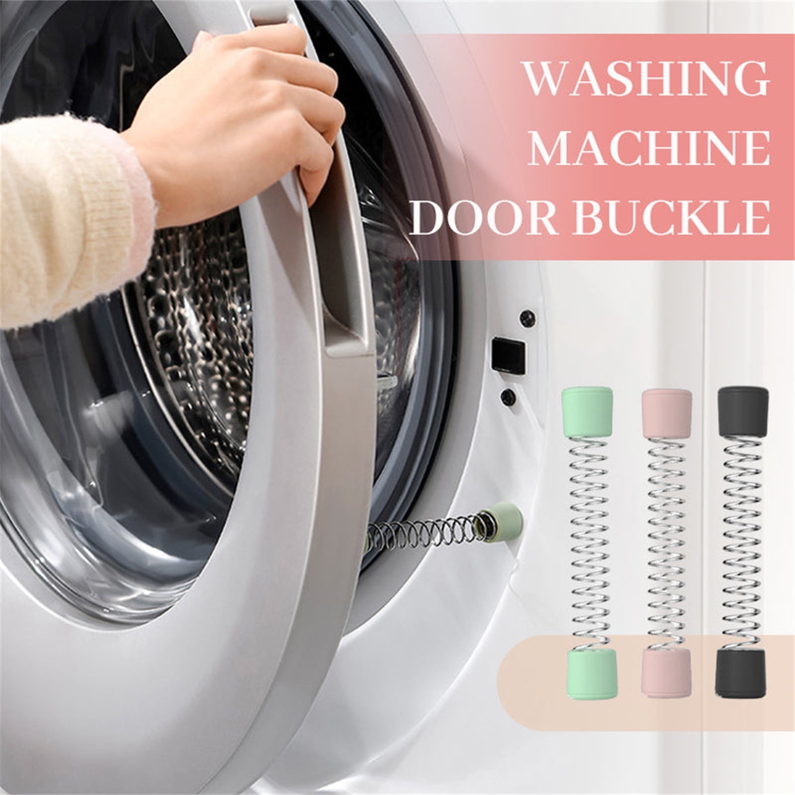 2 Pack Washing Machine Door Prop - Silicone Door Stopper For Front Load Washers & Dryers, Keeps Door Open For Ventilation & Prevents Odors (Grey & White)
