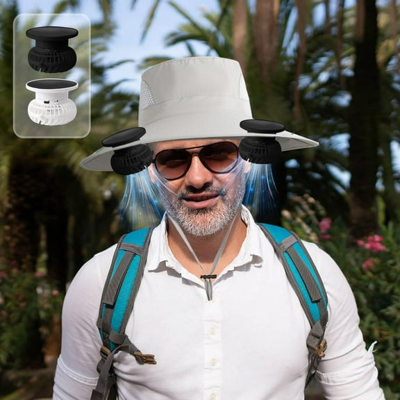 Viflosae Wide Brims Solar Fan Hat Hat with Solar Fans Solar Fan Cap Rotating Removable Fan Accessories Solar Fan Accessories