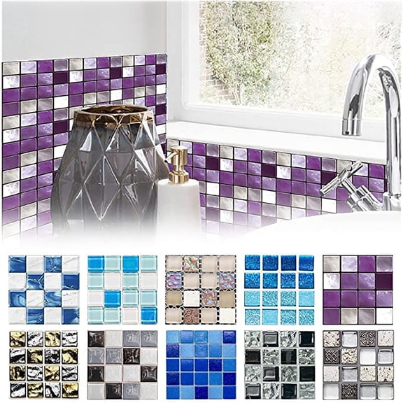 Viflosae Window Clings for Glass Windows Window Decals 10pcs Home Decor Living Room Tile Set Strong Sticker Kitchen Wall Sticker