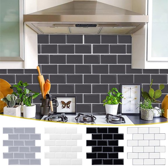 Viflosae Window Stickers Window Clings 3D Simulation Wall Stickers Self-stick Kitchen Bathroom Decor