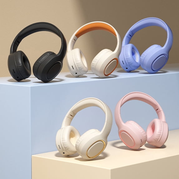 Viflosae Wired Headphones Over Ear Headphones Head Mounted Wired and Wireless Double Mode Foldable Soft Headband Low Latency High Battery 5.4 Sports Gaming Bluetooth Headphones Earphones