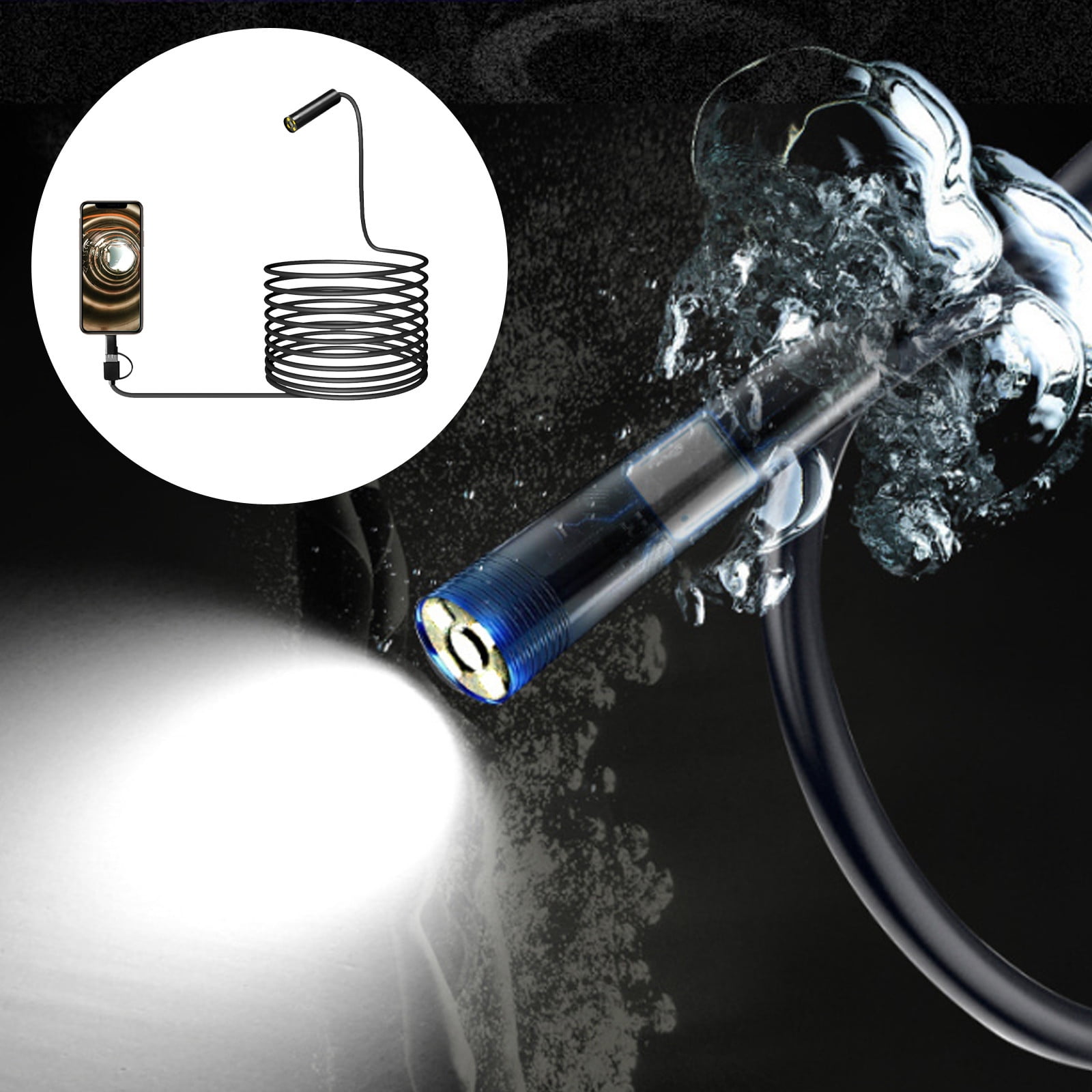 Viflosae Wireless Endoscope,5.0MP HD Inspection Camera,Scope Camera With, Borescope,For IOS \u0026 Android (3.28ft) Electronics Gadgets Up to 60% off