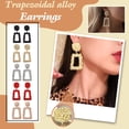 thumbnail image 1 of Viflosae Womens Earrings Trendy Earrings for Women Small Gift for Women Ladies Fashion Hollow Geometric Trapezoidal Alloy Earrings Earrings, 1 of 6
