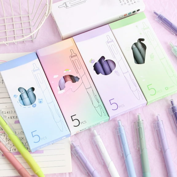 Viflosae Writing Pens Gel Pens for Journaling Morandis Series Black Pen Student High Value Push Button Neutrals Pen Smooths Writing Quicks Drying Black Pen Water Pen