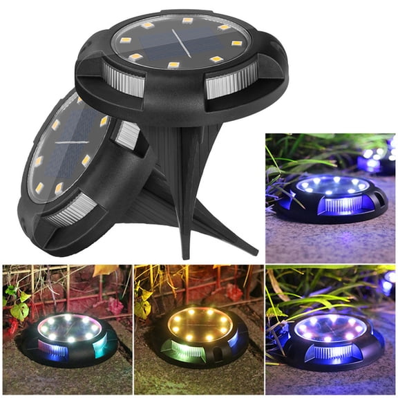 Viflosae Yard Decor Solar Lights Outdoor Pathways Ground Upgraded Outdoor Powered Bright In-Ground for Walkway Yard Patio for Spring & Summer Decor