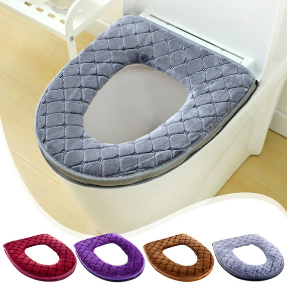 Viflosae Zipper Model Toilet Seat Household Embroidery Sitting Washer Toilet Seat Cover Cute Washer Universal Toilet Seat Gift for Anniversary, Birthday, Christmas