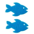thumbnail image 1 of Vigar Blue Fish Non-Stick Safe Scrub Sponge - 2pk, 1 of 1