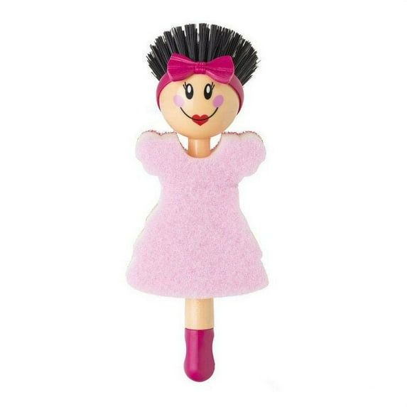 Vigar Dolls Beauties Dish Washing Brush w/ Double Use Sponge - Black Brush