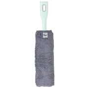 Vigar - Short Microfibre Duster   with Flexible Head   9 x 3 x 40 cm   Rengo Collection   Removable   Extra Flat Profile   Grey and Turquoise