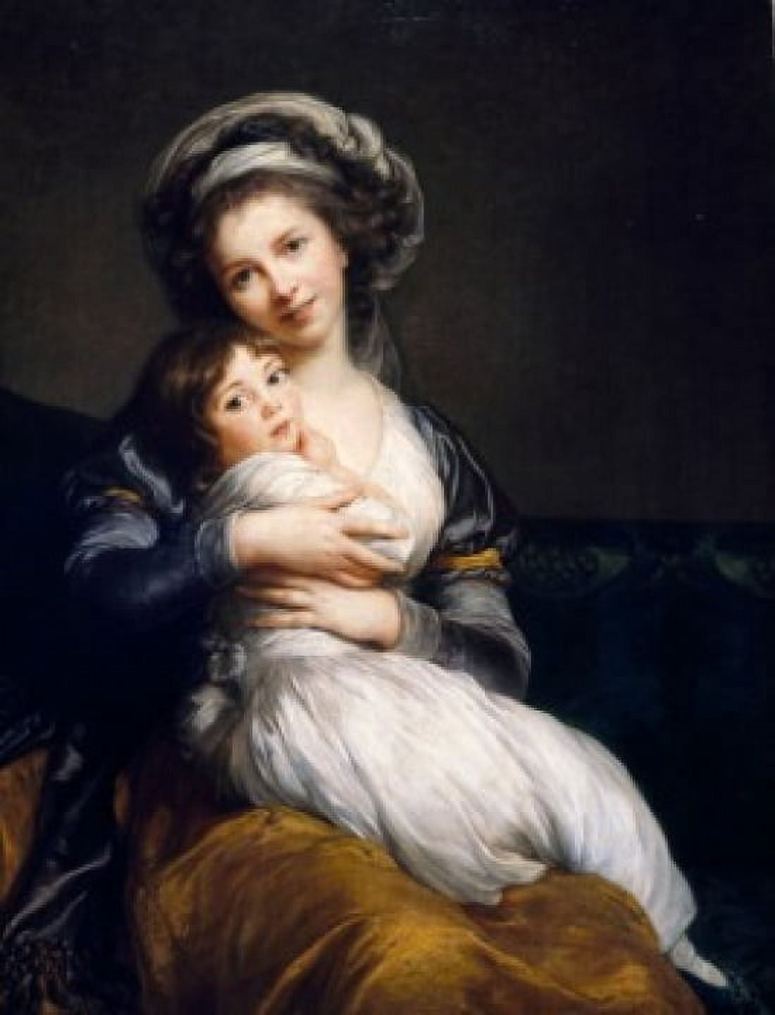 Vigee lebrun and Her Daughter Jeanne Lucie Louise by Elisabeth Louise Vigee Le Brun 1755-1842 France Paris Musee du Louvre Canvas Art - Elisabeth Louise Vigee Le Brun (24 x 36)