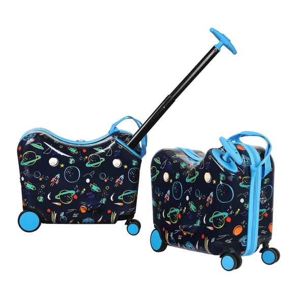 Viggio Travel To Space Ride-On 18" Suitcase For Kids & Toddlers